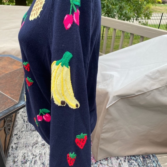 Talbots Petite Sweater with Fruit Motif - Picture 3 of 10